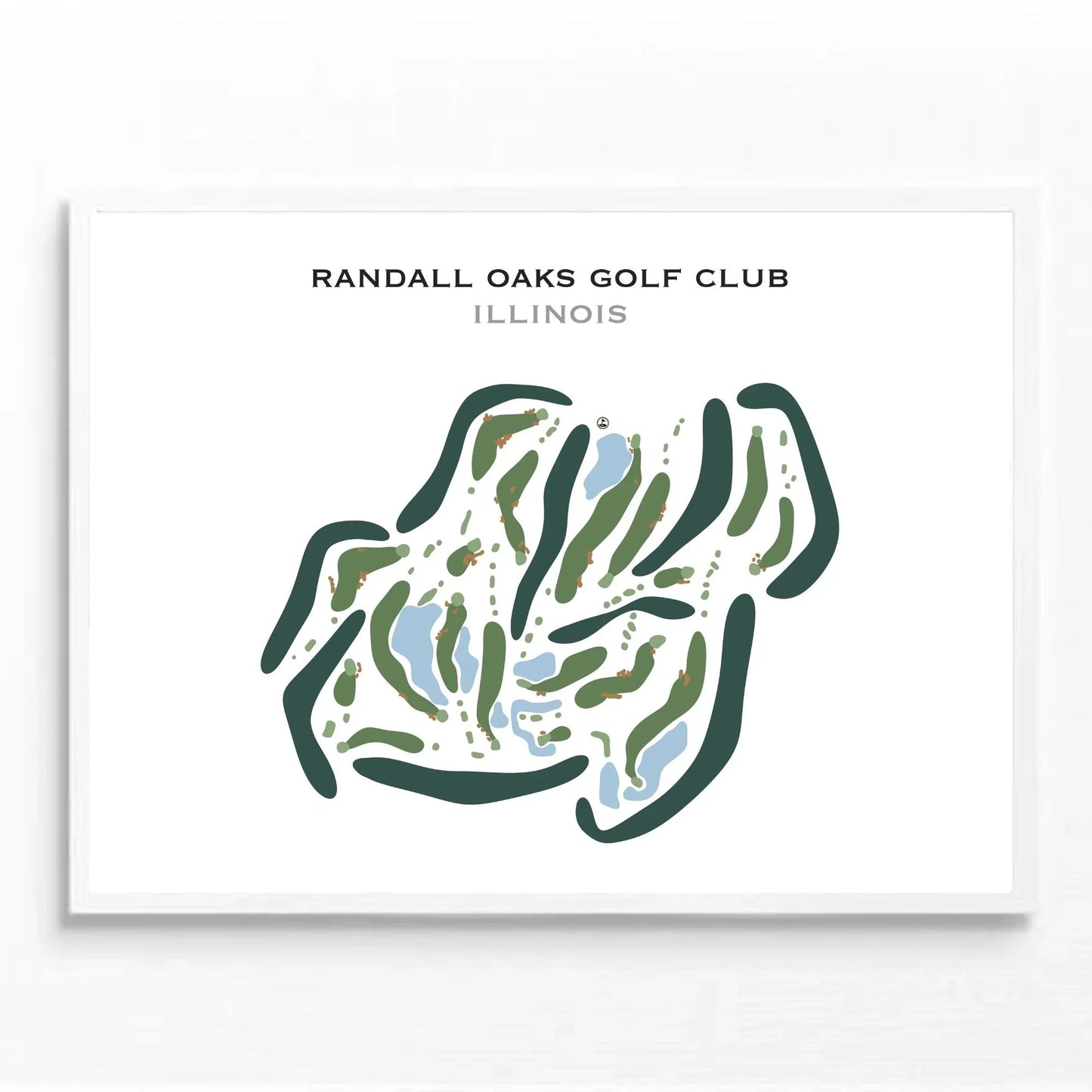 Randall Oaks Golf Club, Illinois - Printed Golf Courses