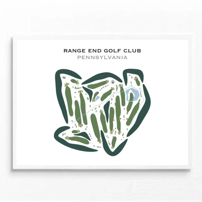 Range End Golf Club, Dillsburg, Pennsylvania - Printed Golf Courses