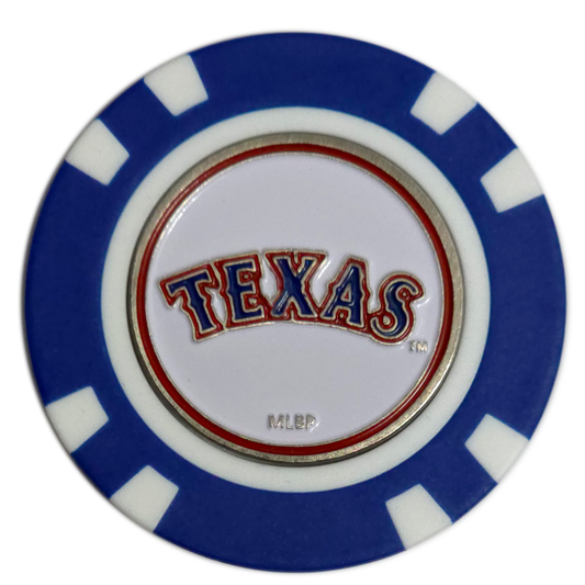 Officially Licensed Texas Rangers Poker Chip Golf Ball Marker