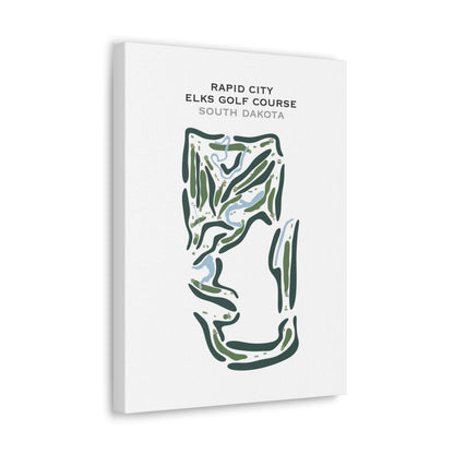 Rapid City Elks Golf Course, South Dakota - Printed Golf Course