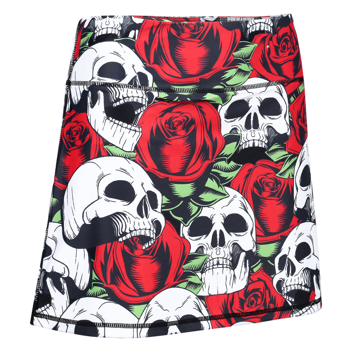 Skulls & Roses Ladies Active SKORT by ReadyGOLF