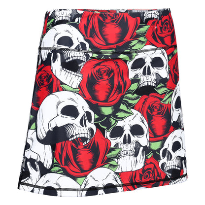 Skulls & Roses Ladies Active SKORT by ReadyGOLF