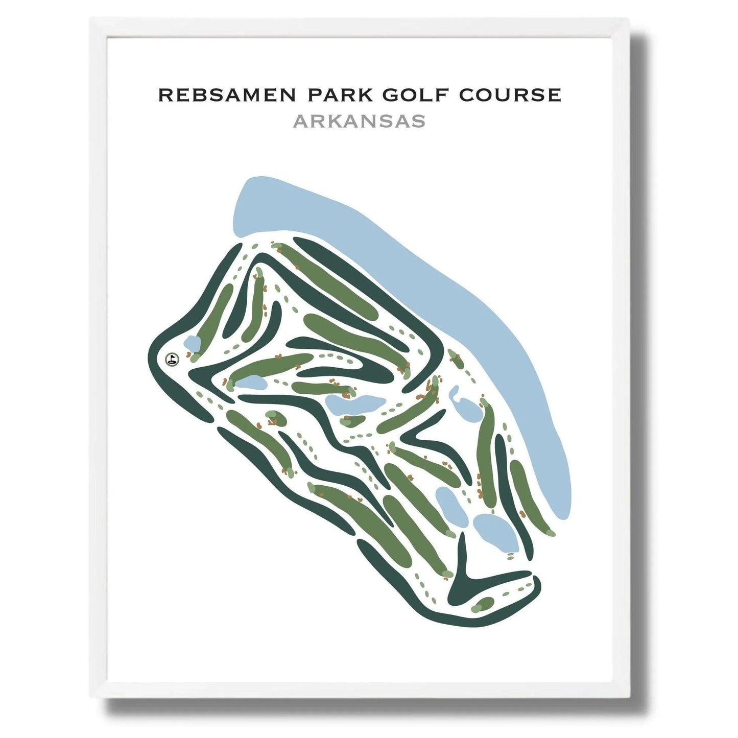 Rebsamen Park Golf Course, Arkansas - Printed Golf Courses