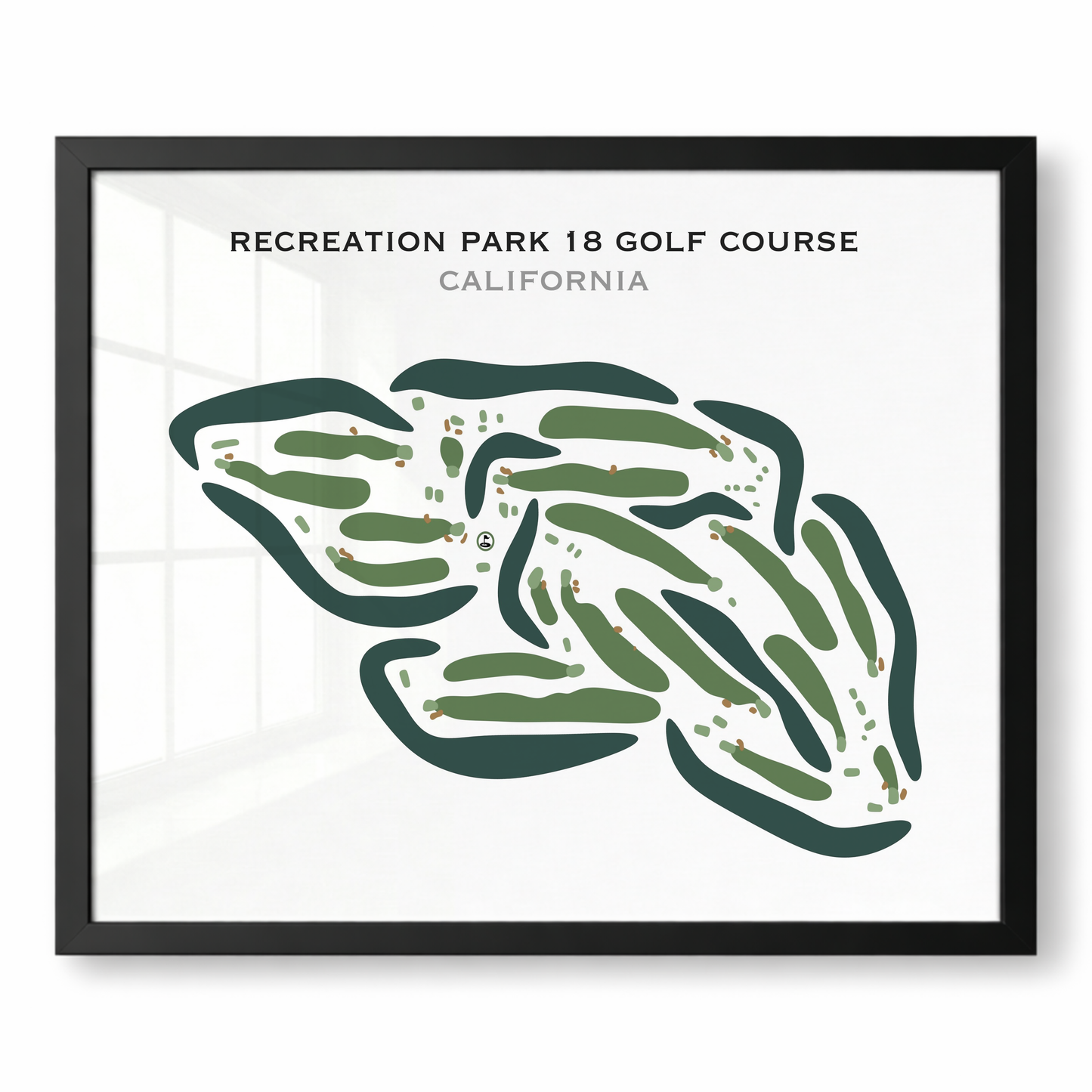 Recreation Park 18 Golf Course, California - Printed Golf Courses