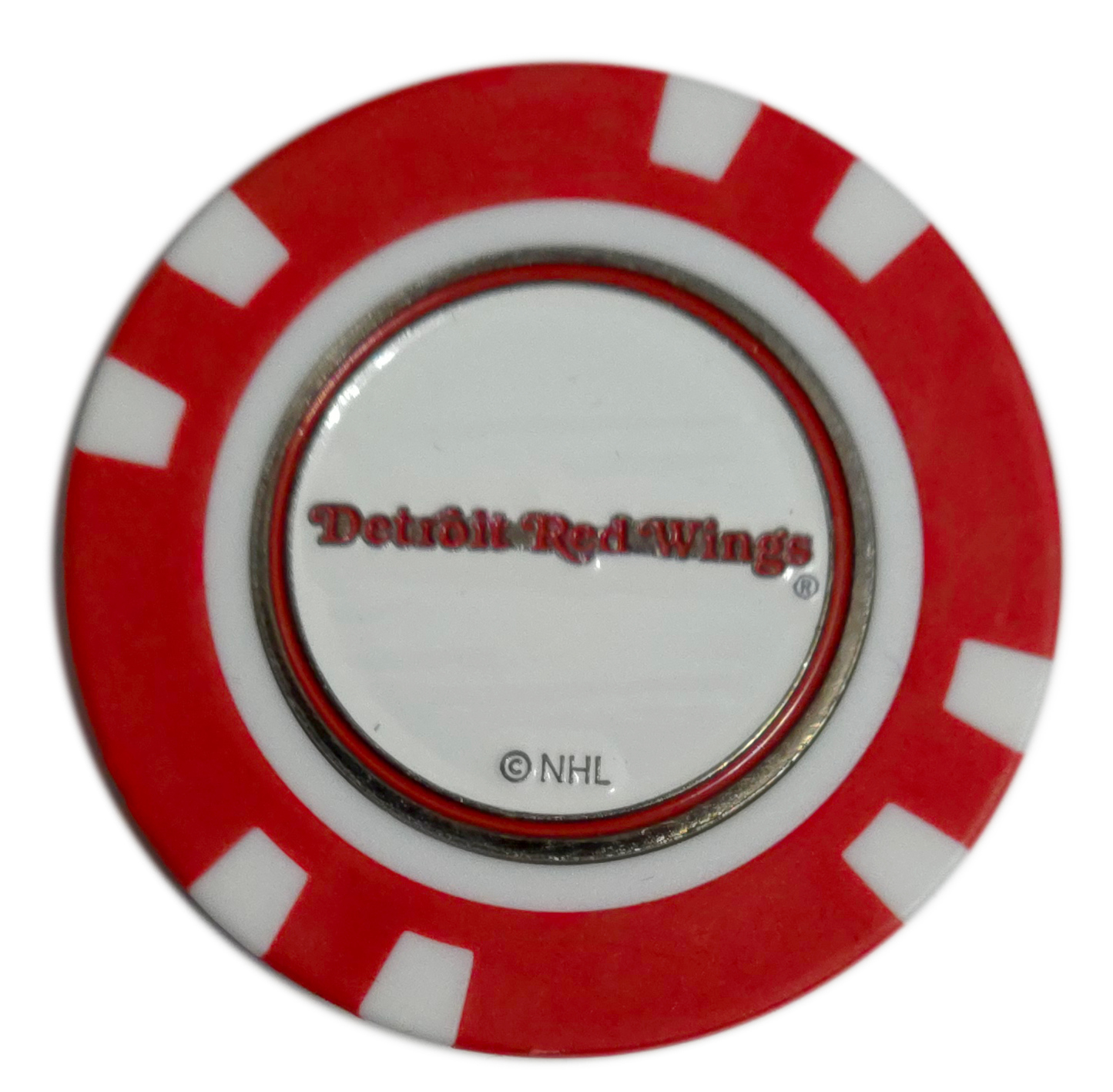 Officially Licensed Detroit Red Wings Poker Chip Golf Ball Marker