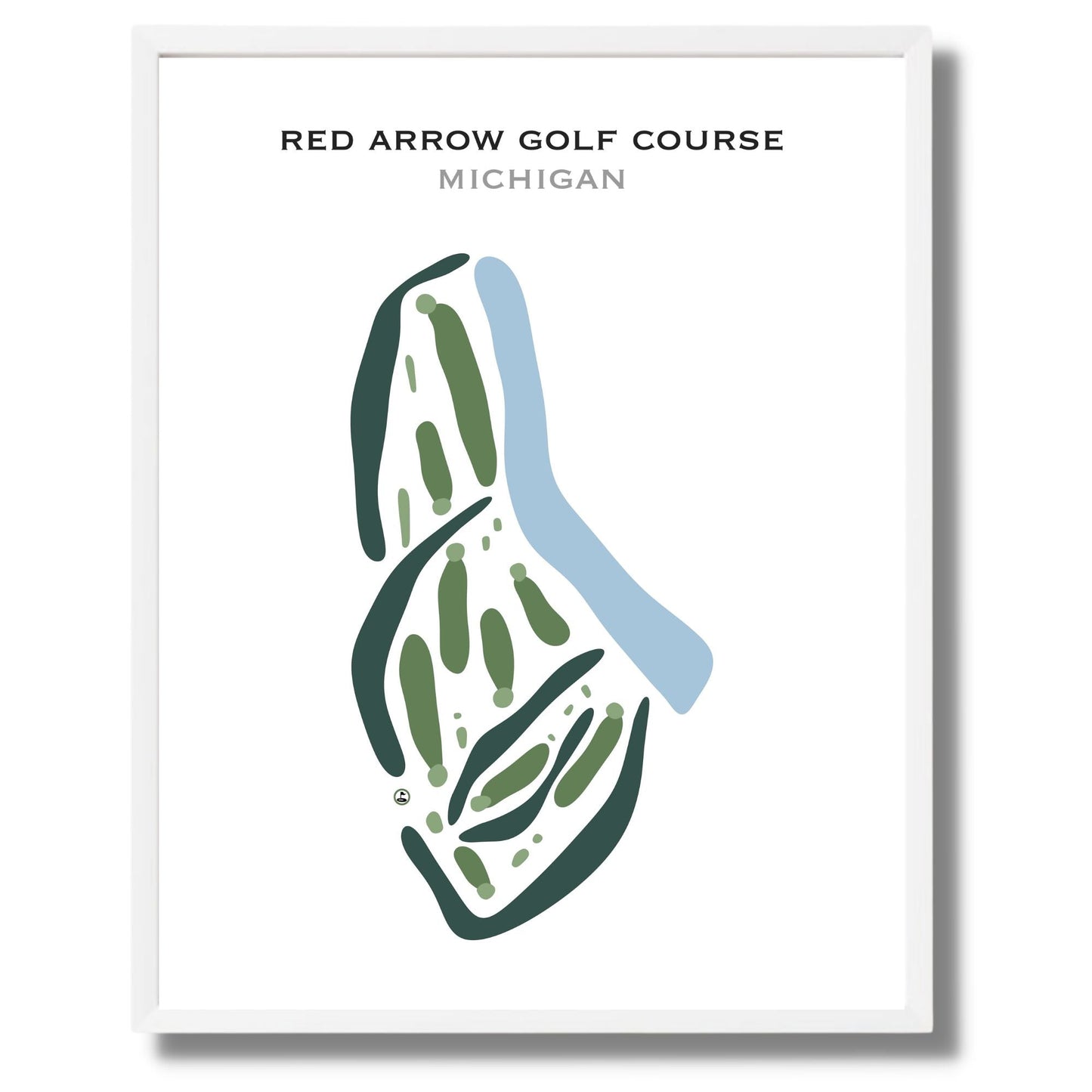 Red Arrow Golf Course, Michigan - Printed Golf Courses
