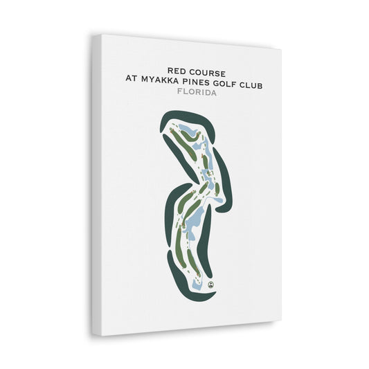 Red Course at Myakka Pines Golf Club, Florida - Printed Golf Courses