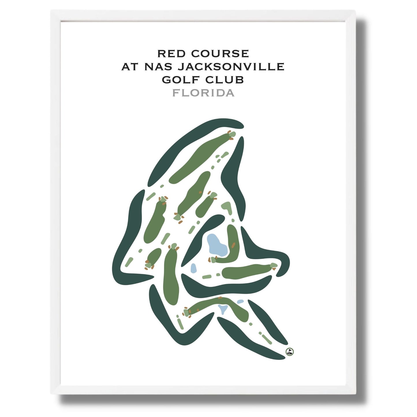 Red Course at NAS Jacksonville Golf Club, Florida - Printed Golf Courses
