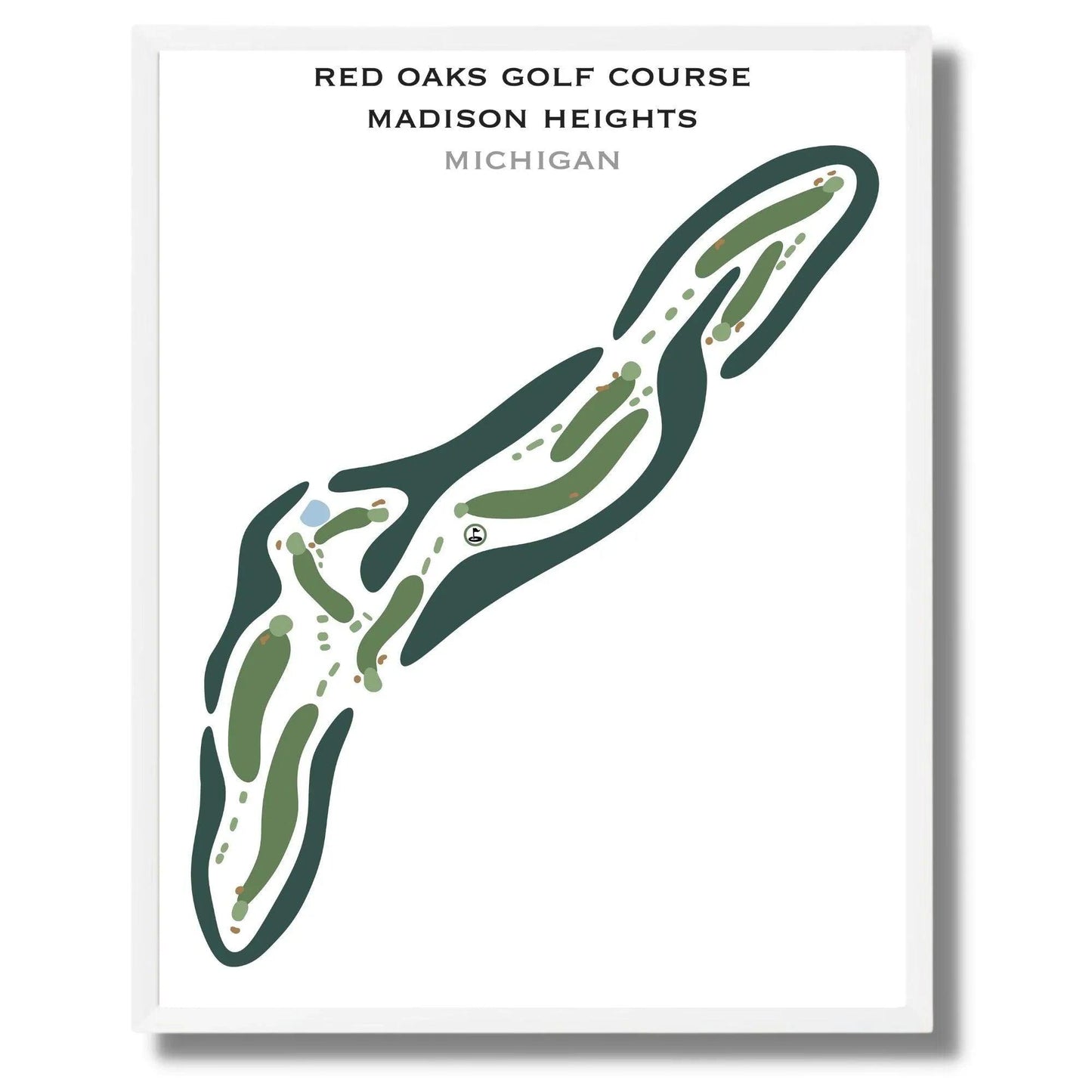 Red Oaks Waterpark, Madison Heights, Michigan - Printed Golf Courses