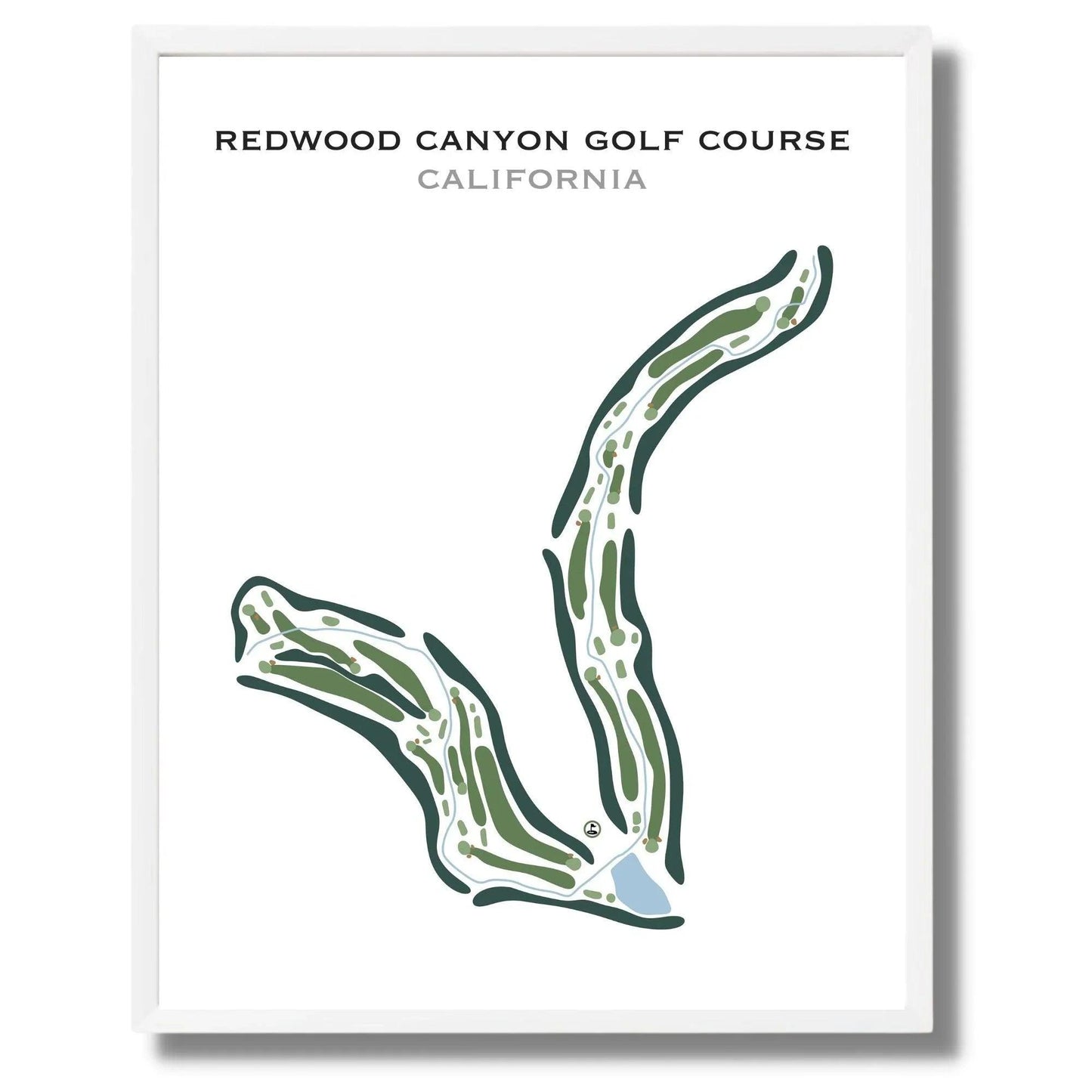 Redwood Canyon Golf Course, California - Printed Golf Course