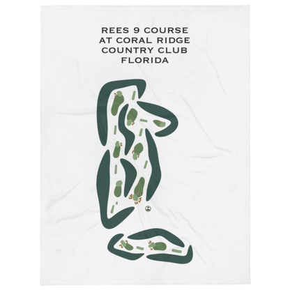 Rees 9 Course at Coral Ridge Country Club, Florida - Printed Golf Courses