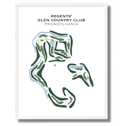 Regents' Glen Country Club, Pennsylvania - Printed Golf Course