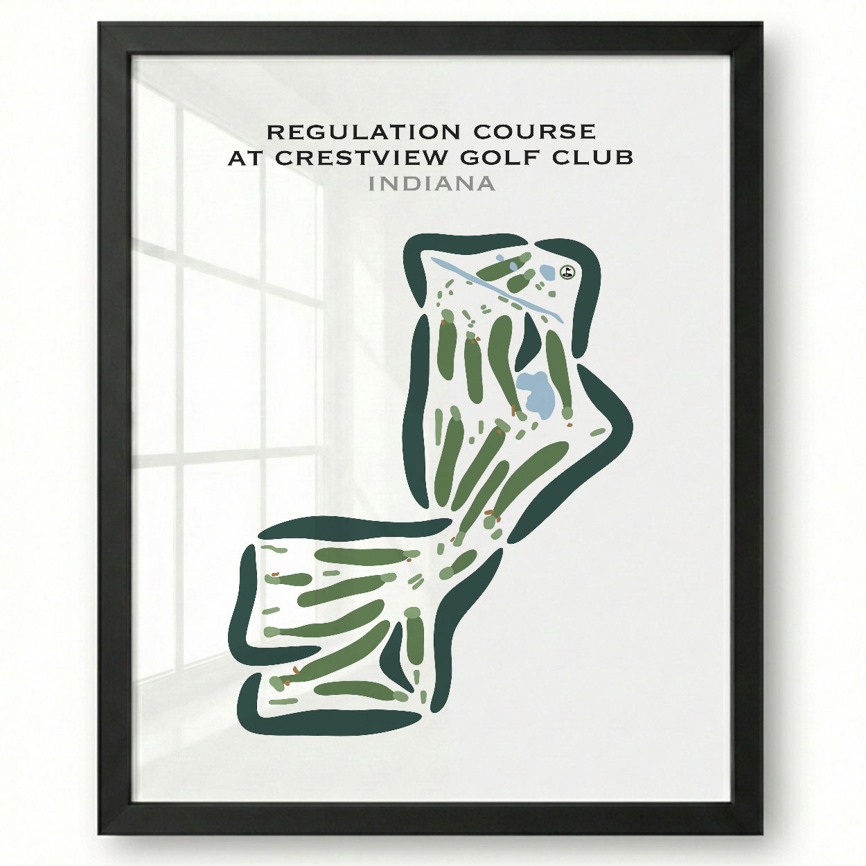 Regulation Course at Crestview Golf Club, Indiana - Printed Golf Courses