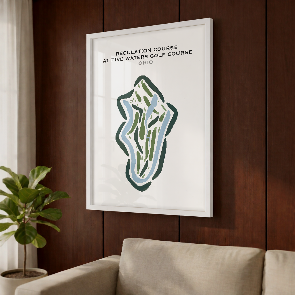 Regulation Course at Five Waters Golf Course, Ohio - Printed Golf Courses