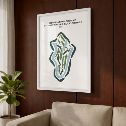 Regulation Course at Five Waters Golf Course, Ohio - Printed Golf Courses
