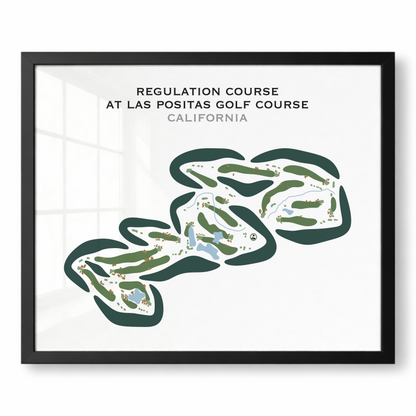 Regulation Course at Las Positas Golf Course, California - Printed Golf Courses