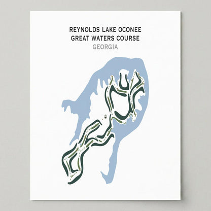 Reynolds Lake Oconee Great Waters, Georgia - Printed Golf Courses