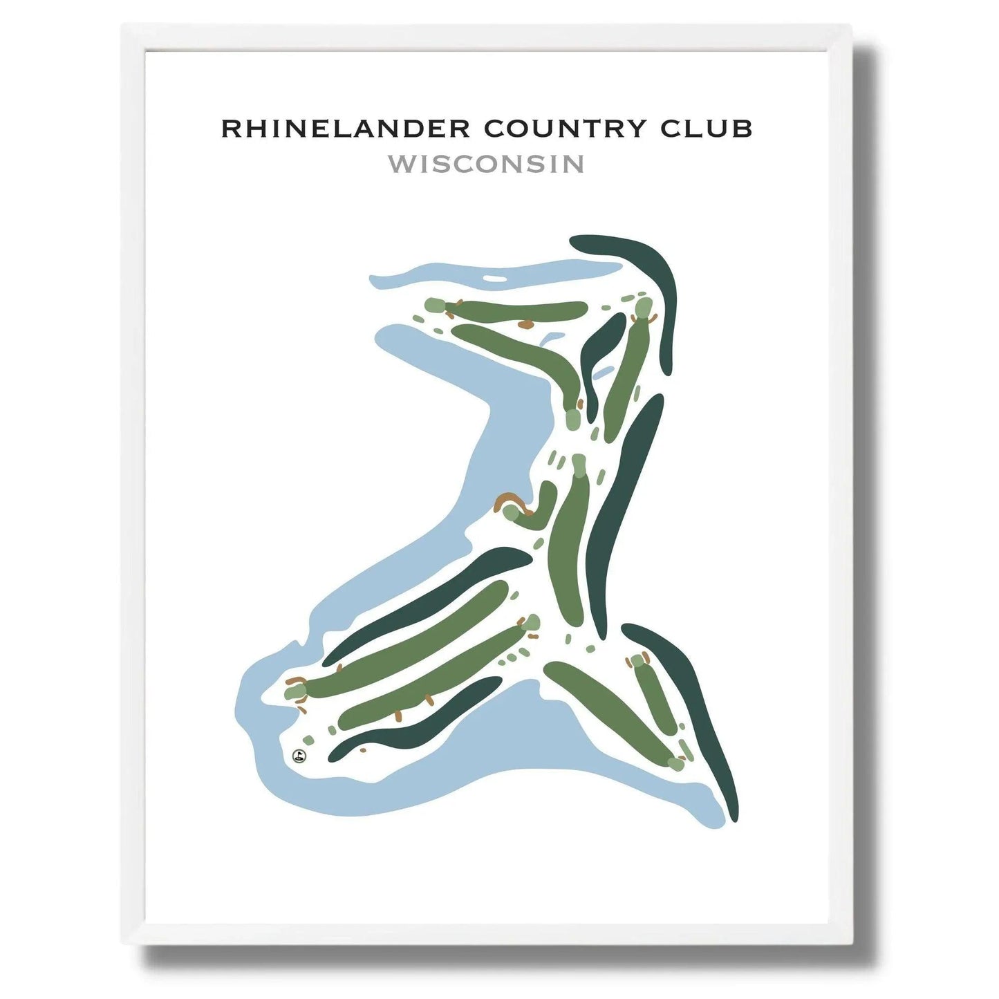 Rhinelander Country Club, Wisconsin - Printed Golf Course