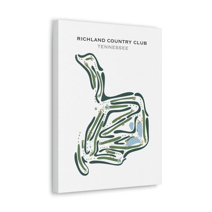 Richland Country Club, Tennessee - Printed Golf Courses
