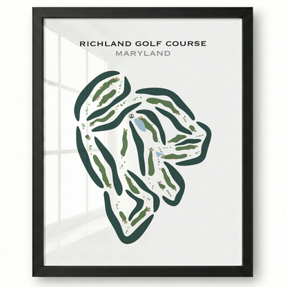 Richland Golf Course, Maryland - Printed Golf Courses