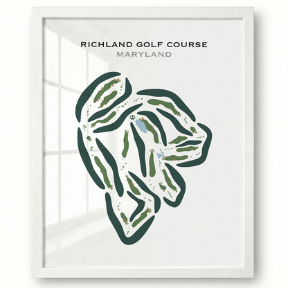 Richland Golf Course, Maryland - Printed Golf Courses