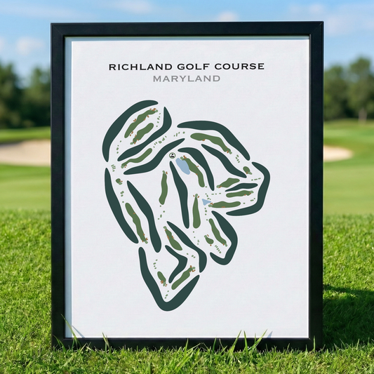 Richland Golf Course, Maryland - Printed Golf Courses