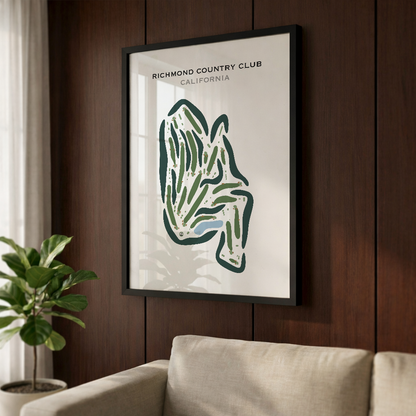 Richmond Country Club, California - Printed Golf Course