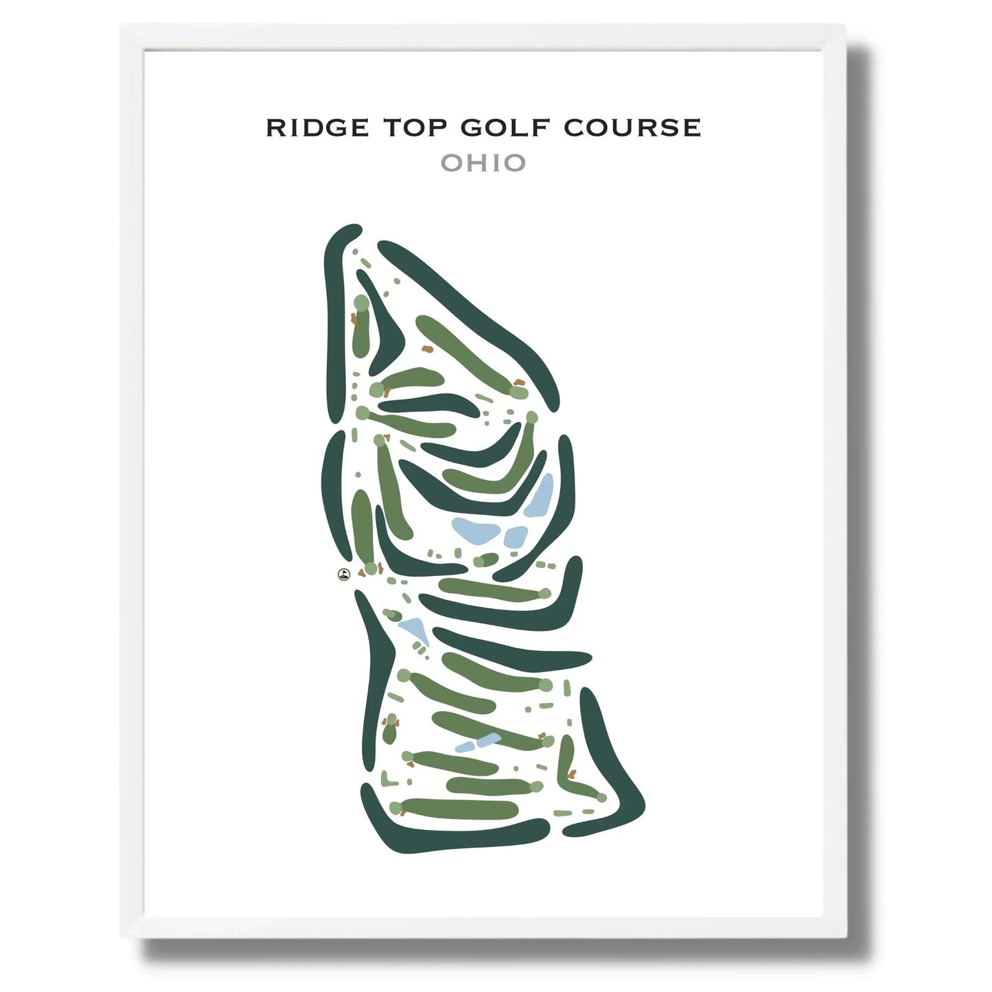 Ridge Top Golf Course, Ohio - Printed Golf Courses