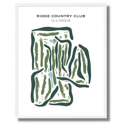 Ridge Country Club, Illinois - Printed Golf Courses