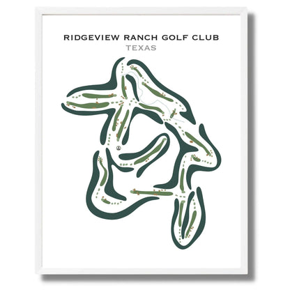 Ridgeview Ranch Golf Club, Texas - Printed Golf Courses