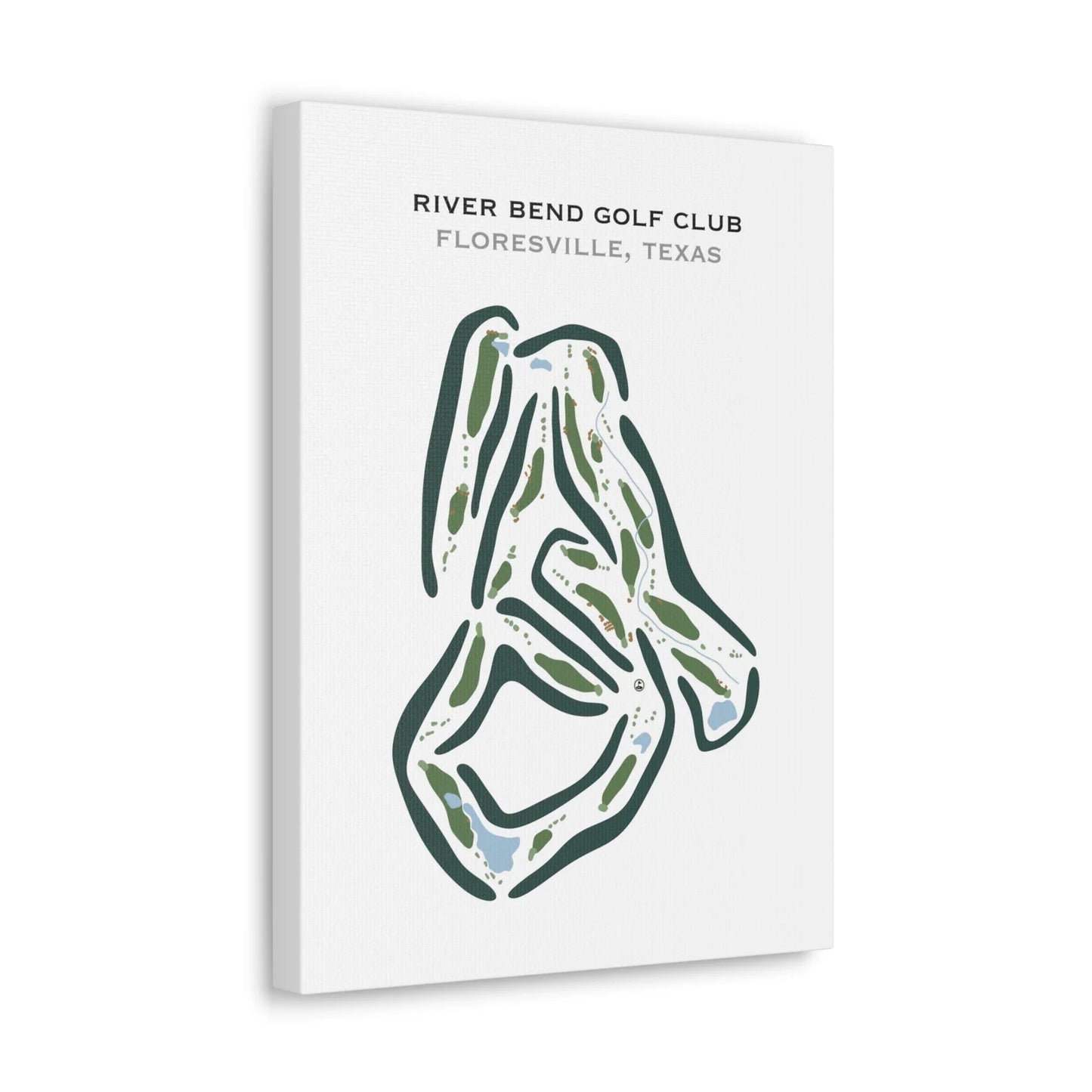 River Bend Golf Club, Floresville, Texas - Printed Golf Courses