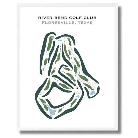 River Bend Golf Club, Floresville, Texas - Printed Golf Courses