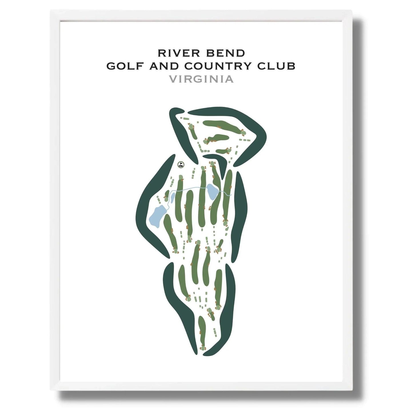 River Bend Golf & Country Club, Virginia - Printed Golf Course