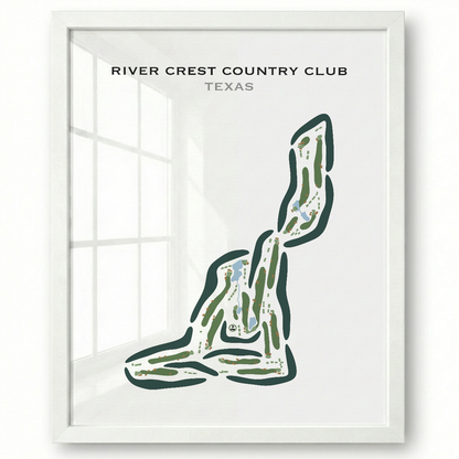 River Crest Country Club, Texas - Printed Golf Courses