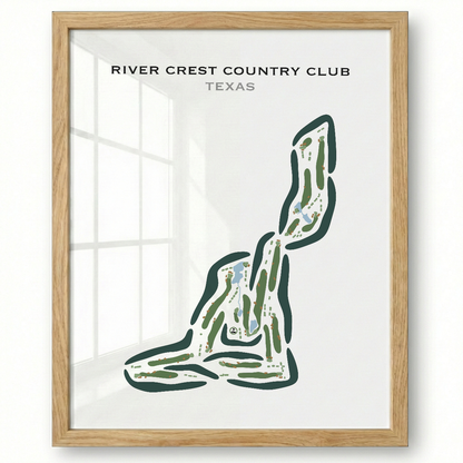 River Crest Country Club, Texas - Printed Golf Courses