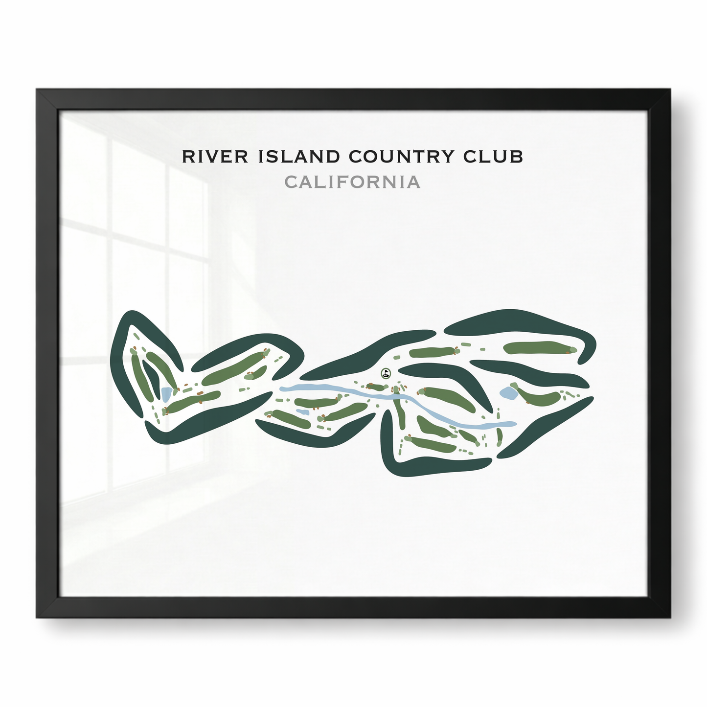 River Island Country Club, California - Printed Golf Courses