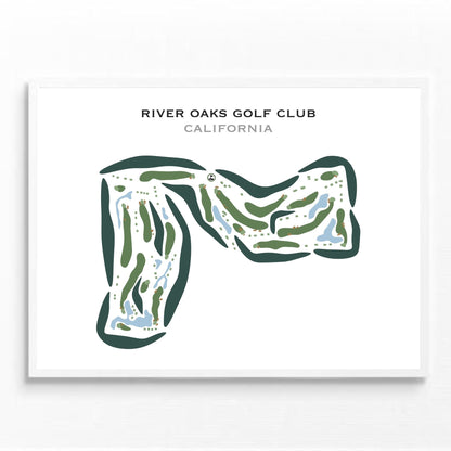 River Oaks Golf Club, California - Printed Golf Courses