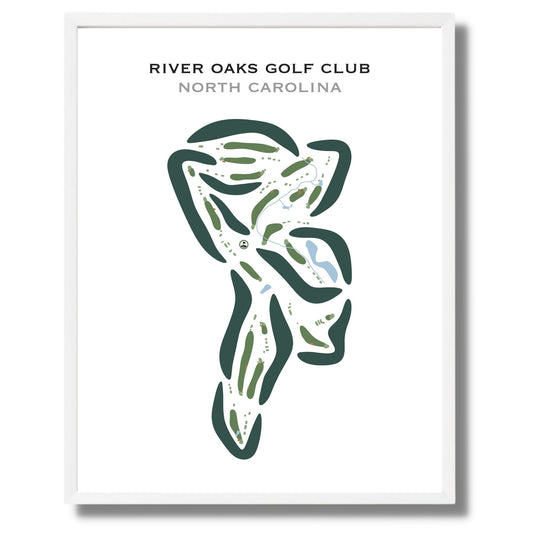 River Oaks Golf Club, North Carolina - Printed Golf Courses
