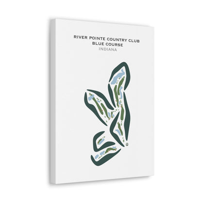 River Pointe Country Club, Blue Course, Indiana - Printed Golf Courses