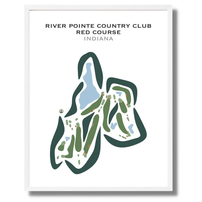 River Pointe Country Club, Red Course, Indiana - Printed Golf Courses