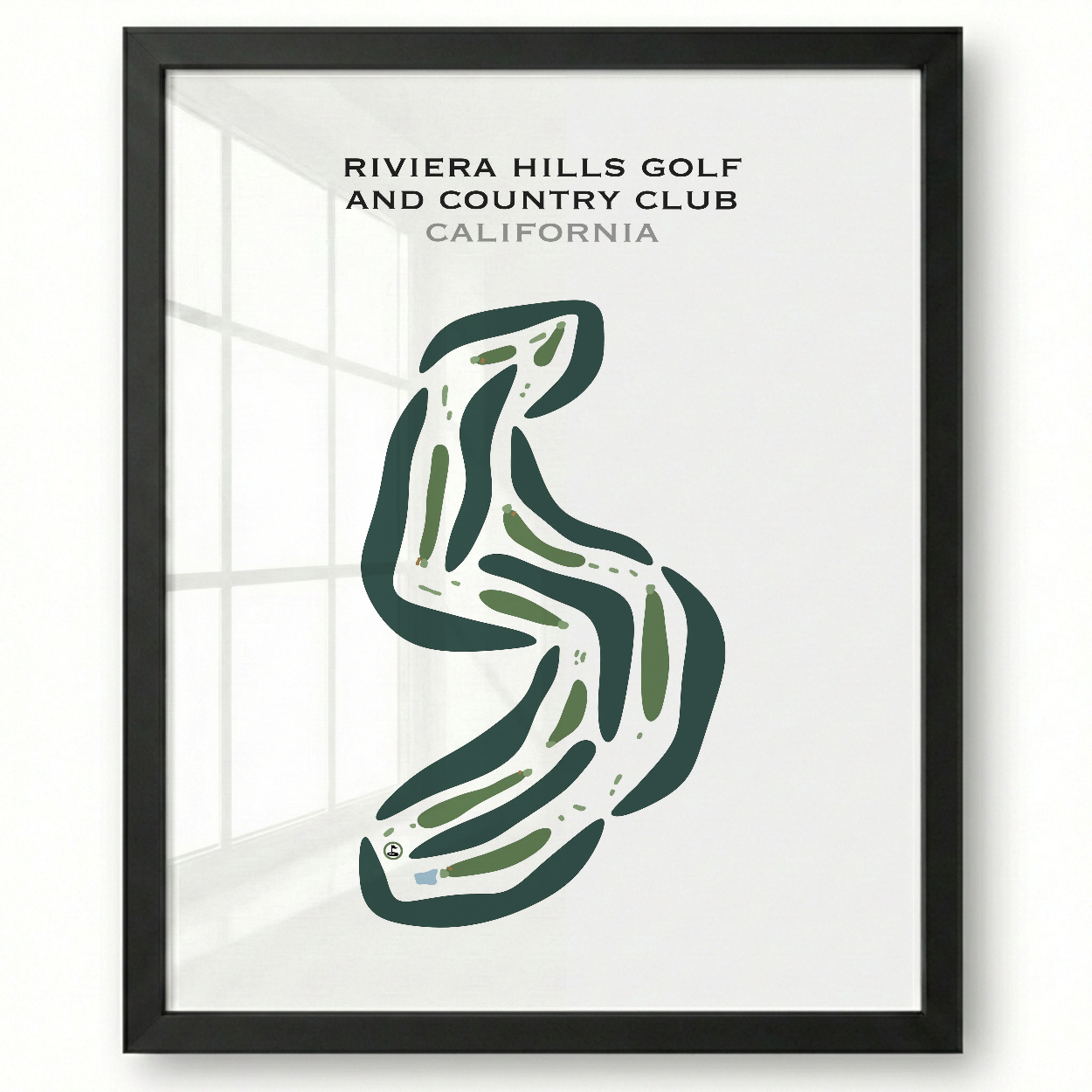 Riviera Hills Golf and Country Club, California - Printed Golf Courses