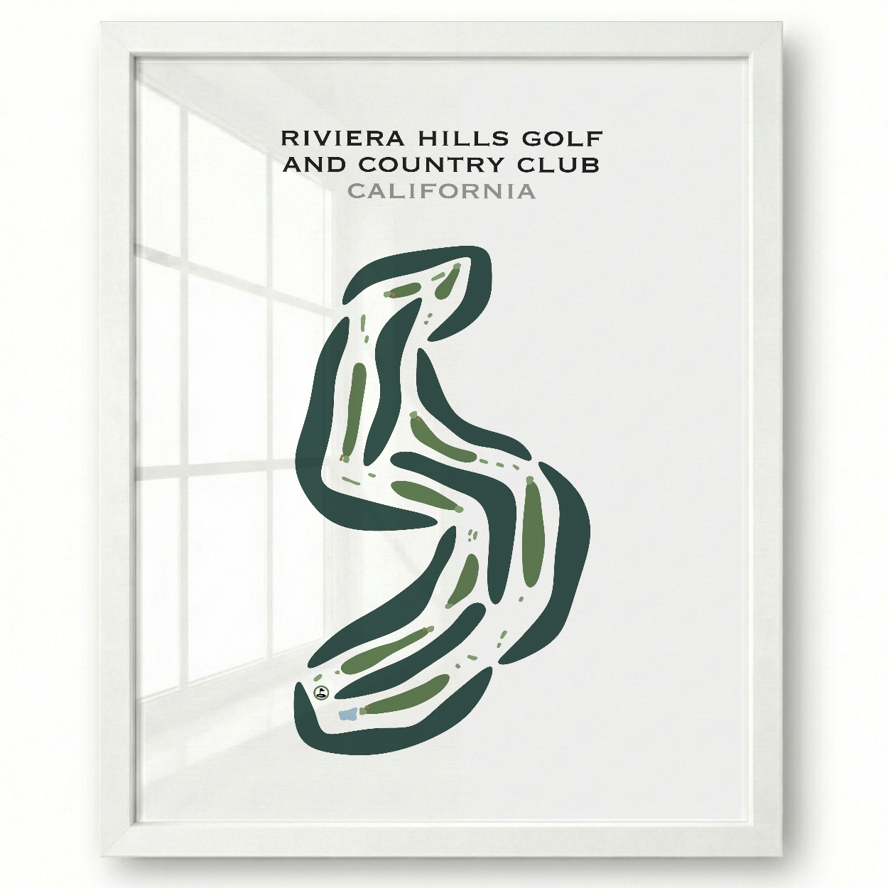 Riviera Hills Golf and Country Club, California - Printed Golf Courses