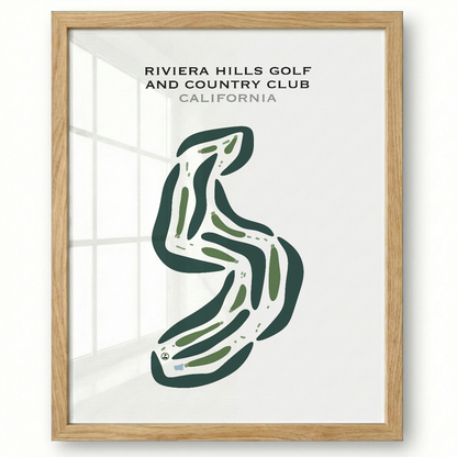 Riviera Hills Golf and Country Club, California - Printed Golf Courses
