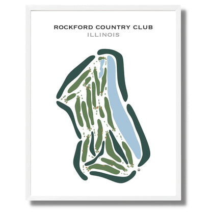 Rockford Country Club, Illinois - Printed Golf Courses