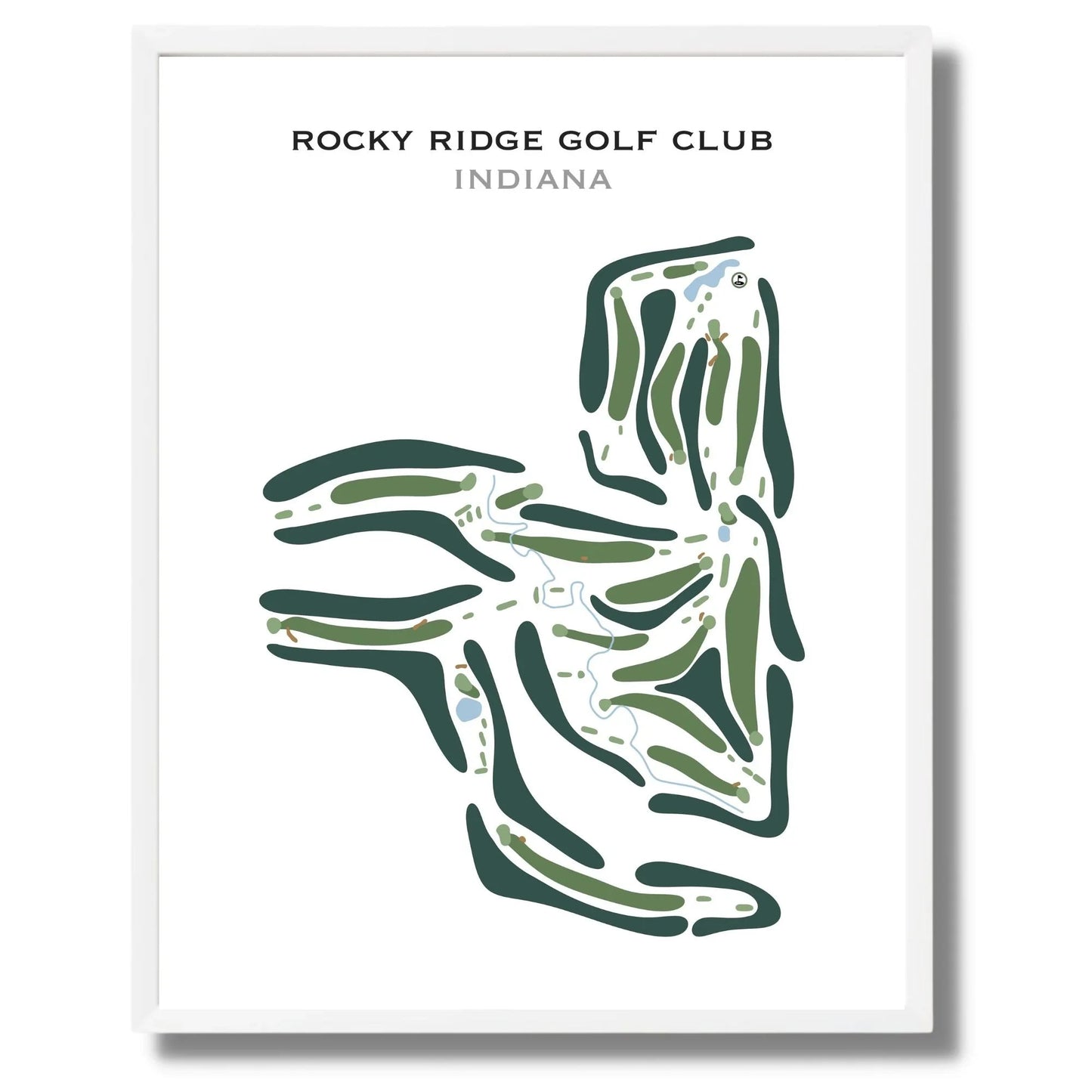 Rocky Ridge Golf Club, Indiana - Printed Golf Course