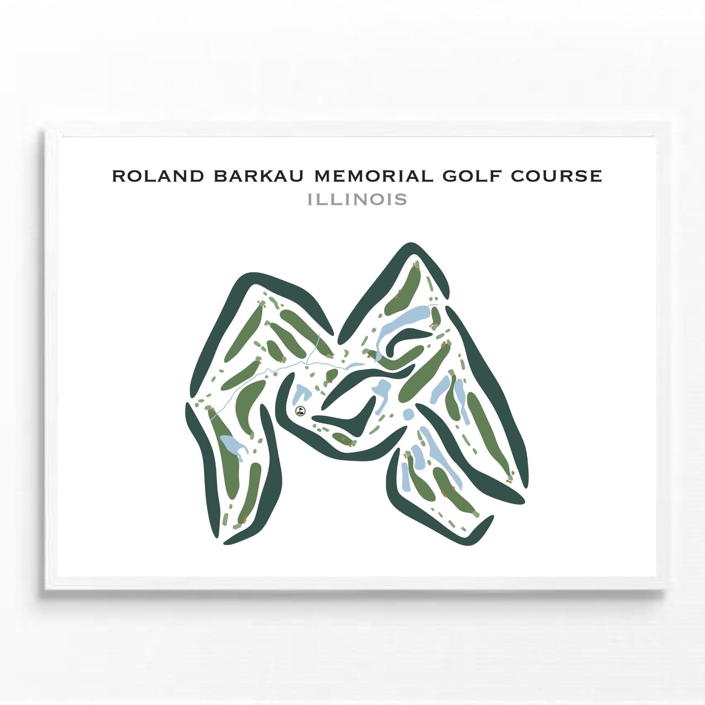 Roland Barkau Memorial Golf Course, Illinois - Printed Golf Courses