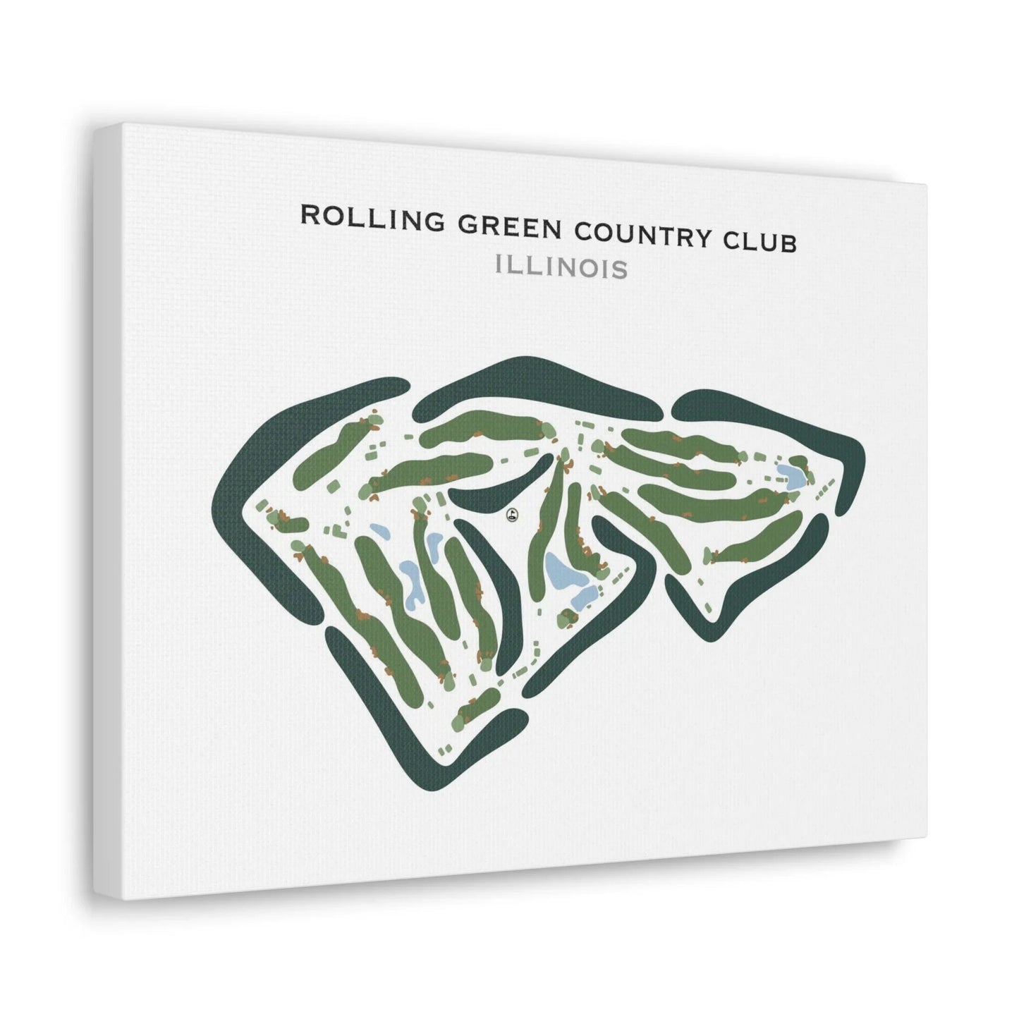 Rolling Green Country Club, Illinois - Printed Golf Courses