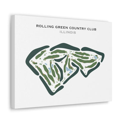 Rolling Green Country Club, Illinois - Printed Golf Courses