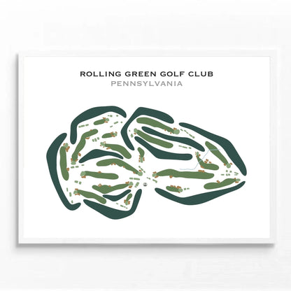 Rolling Green Golf Club, Pennsylvania - Printed Golf Courses