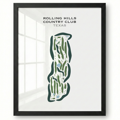 Rolling Hills Country Club, Texas - Printed Golf Courses
